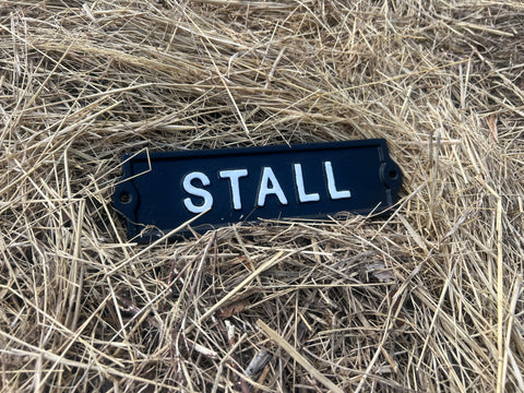 Gjutjärnsskylt STALL