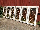 6 spröjsade fönster med karm 50x107,5