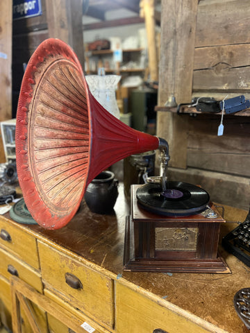 Grammofon röd