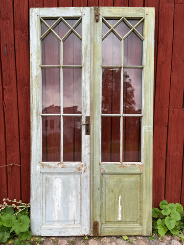 Pardörr med krysspröjs 126x233,5