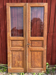 Pardörr med glas 124,5x220