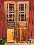Pardörr med spröjsat glas 121x214