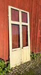 Pardörr med glas 122x258