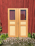 Pardörr med glas 130x191