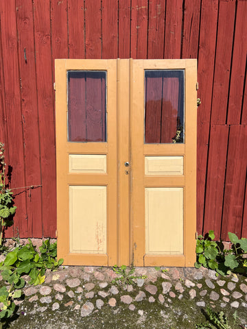 Pardörr med glas 130x191