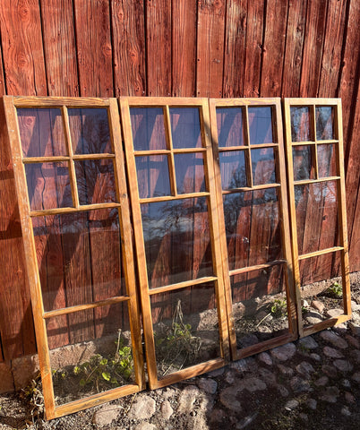 4 spröjsade fönsterbågar