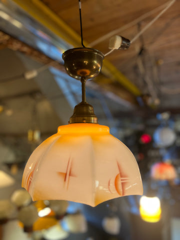 Taklampa vit / orange