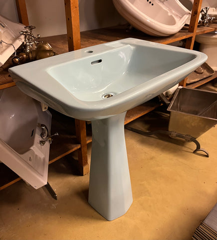 Ljusblått handfat 65x46