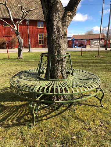Trädbänk grön