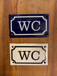 WC-skylt emalj