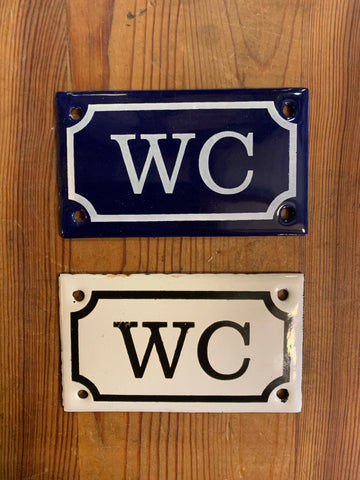 WC-skylt emalj
